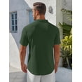 thumbnail image 4 of COOFANDY Mens 2 Piece Linen Outfit Short Set Casual Shirts and Shorts Summer Beach Outfit, 4 of 7
