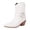 White, variant on HEWUQI Women's Leather Ankle Boots Side Zipper Block Low Heels Chunky Business Work Casual Daily Fall Short Boots Black Size 8