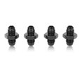 thumbnail image 4 of Adaptador macho AN6 a AN6, 4 piezas de aluminio anodizado negro AN6 a AN6 adaptador de línea de combustible de ajuste macho recto para Flare Union, 4 of 5