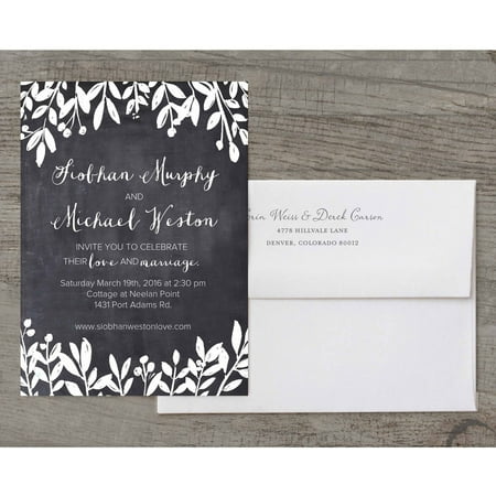 Autumn Leaves Invitation - Petite Leaves Deluxe Wedding Invitation