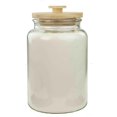 thumbnail image 1 of Home Basics GJ44697 Seaside Glass Jar with Wooden Top, Small, 1 of 1