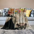 thumbnail image 2 of Orinice Flower Crown Warm Lightweight Soft Fleece Blanket All Seasons Sofa Decor Gift Blanket Flannel Material Blanket 50x60in, 2 of 6