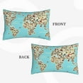 thumbnail image 2 of Susaid World Travel Line Icons Map Print Pillowcases Multiple Size, Pillow Cover Super Soft Envelope Closure Standard Pillow Case-14"x20", 2 of 6