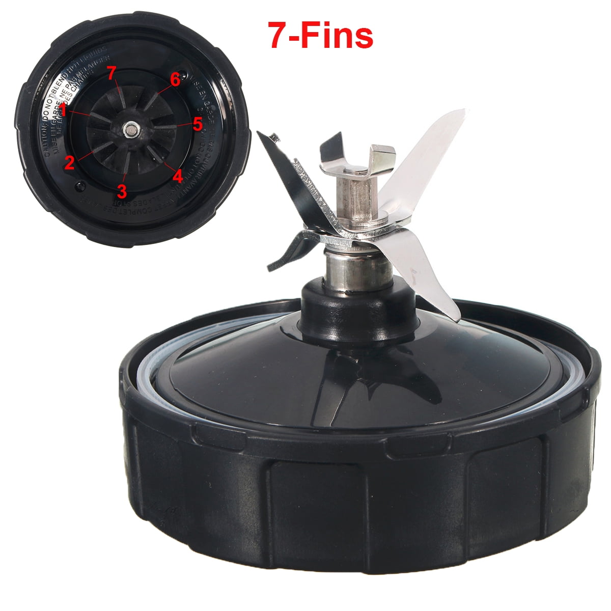 7Fins Extractor Blade Replacement Assembly with Rubber Gasket for