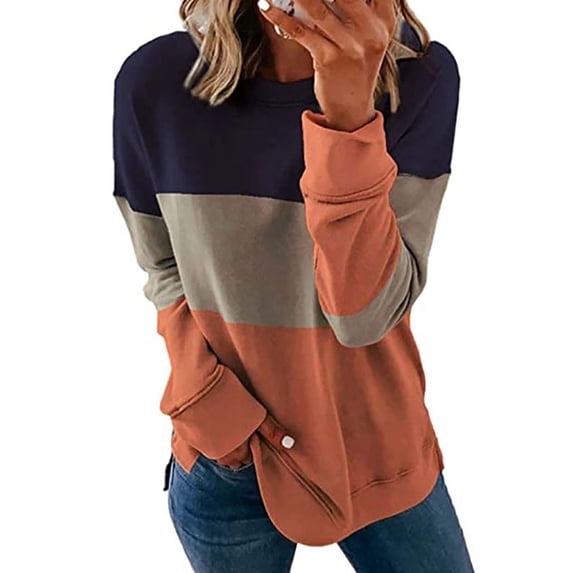 YAGHYAGH Womens Long Sleeve Sweatshirt Pullover Casual Print Blouse T Shirt Tops
