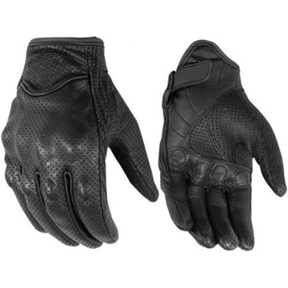 Daniel Smart Leather Gloves - Motorcycle Gloves with knuckle protection and Padded Palm