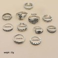 thumbnail image 4 of -Style Bagua Leaf Ring and Flower Chain Joint Ring Set - Unique Fashionable Accessories for, 4 of 8