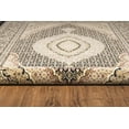 thumbnail image 4 of Linon Home Decor Persian Treasures Area Rug Collection, Black and Cream, 8' x 8', 4 of 5