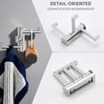 thumbnail image 6 of Swivel Towel Hook 3 Arms Foldable Stainless Steel Wall Mount Coat and Robe Hanger Brushed Nickel Finish Durable Bathroom Organizer, 6 of 6