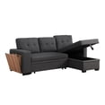 thumbnail image 5 of Devion Furniture Polyester Reversible Sectional Sofa, Dark Gray, 5 of 21