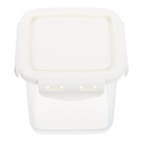 Raindrops Freezer Safe Soup Storage Containers with Leakproof Lids for Lunch and Travel White Plastic 600ml