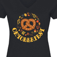 thumbnail image 4 of Inktastic Oktoberfest Fall Festival Pretzel Women's V-Neck T-Shirt, 4 of 5