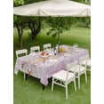 thumbnail image 4 of Outdoor Tablecloth with Umbrella Hole for Patio/Picnic/Party/Camping, Coastal Beach Waterproof Table Cloth Rectangle Table Cover Washable, Summer Ocean Sea Starfish Pink Wooden Grain (60"x 120"), 4 of 9