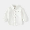 thumbnail image 2 of Girls Button Down Shirts Boys Formal Shirt White Uniform Shirts for Boys Toddler Shirts Boys Boys Girls Fashion, 2 of 4
