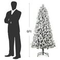 thumbnail image 4 of Árbol de Navidad de 6 Pies – Nieve – Luces LED 250 – Base Metálica – Decoración Navideña – Hogar, Oficina o Fiesta, 4 of 9