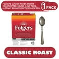 thumbnail image 2 of Folgers Classic Roast, Medium Roast Coffee, Keurig K-Cup Pods, 24 Count Box With supplyplex spoon, 2 of 2