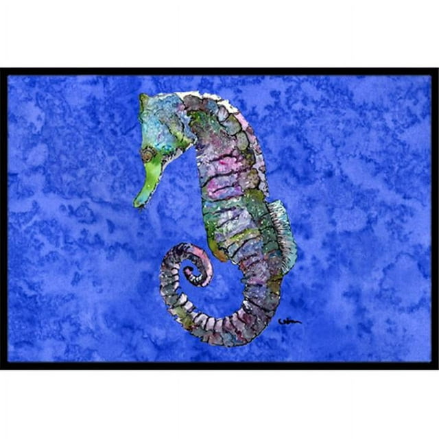 Carolines Treasures 8639MAT Tapis Intérieur Ou Extérieur 18 x 27 Po. Seahorse