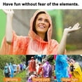thumbnail image 5 of (2 Pack) - Ponchos de Pluie Réutilisables en EVA pour Adultes Vestes de Pluie Imperméables pour Hommes Femmes, 5 of 5