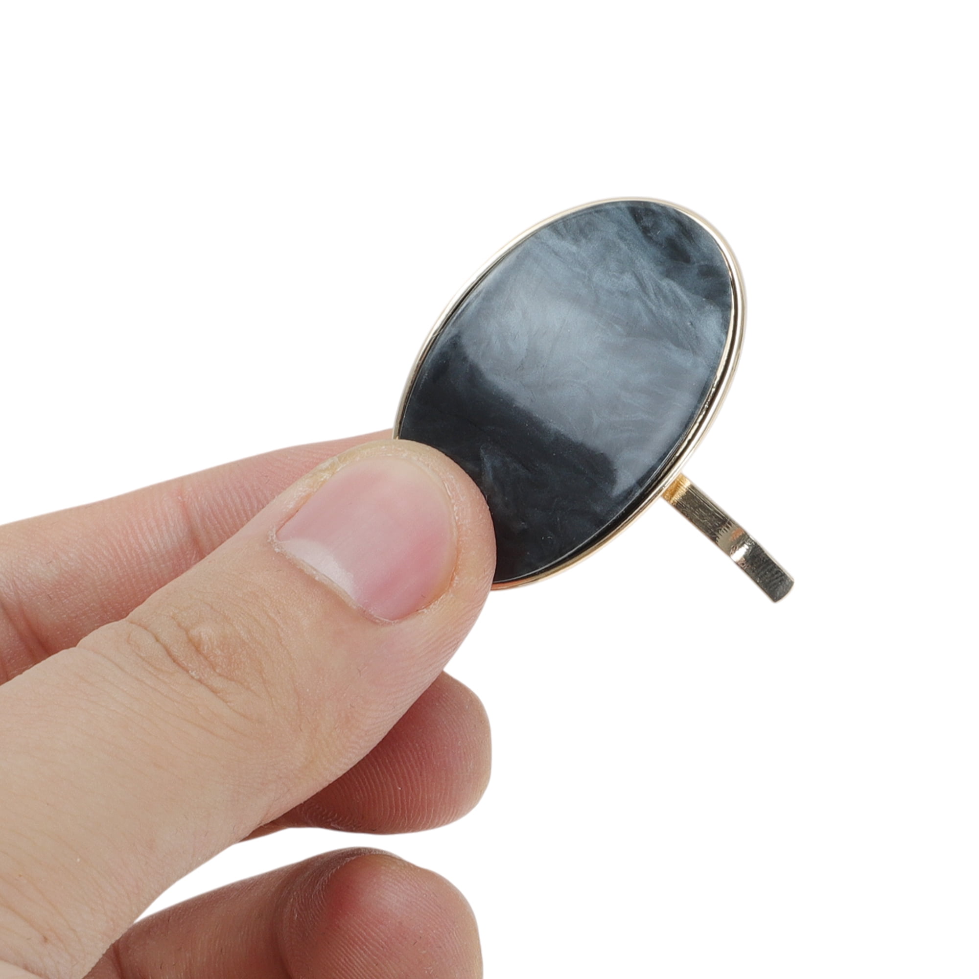 Unique Bargains Stylish Oval Ponytail Buckle Hair Clip for Women 1 Pc Black