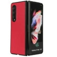 thumbnail image 5 of Dteck Leather Case for Samsung Galaxy Z Fold 3 Solid Color PU Leather Slim Thin Lightweight Shockproof Folding Case Cover for Samsung Galaxy Z Fold 3,Red, 5 of 5