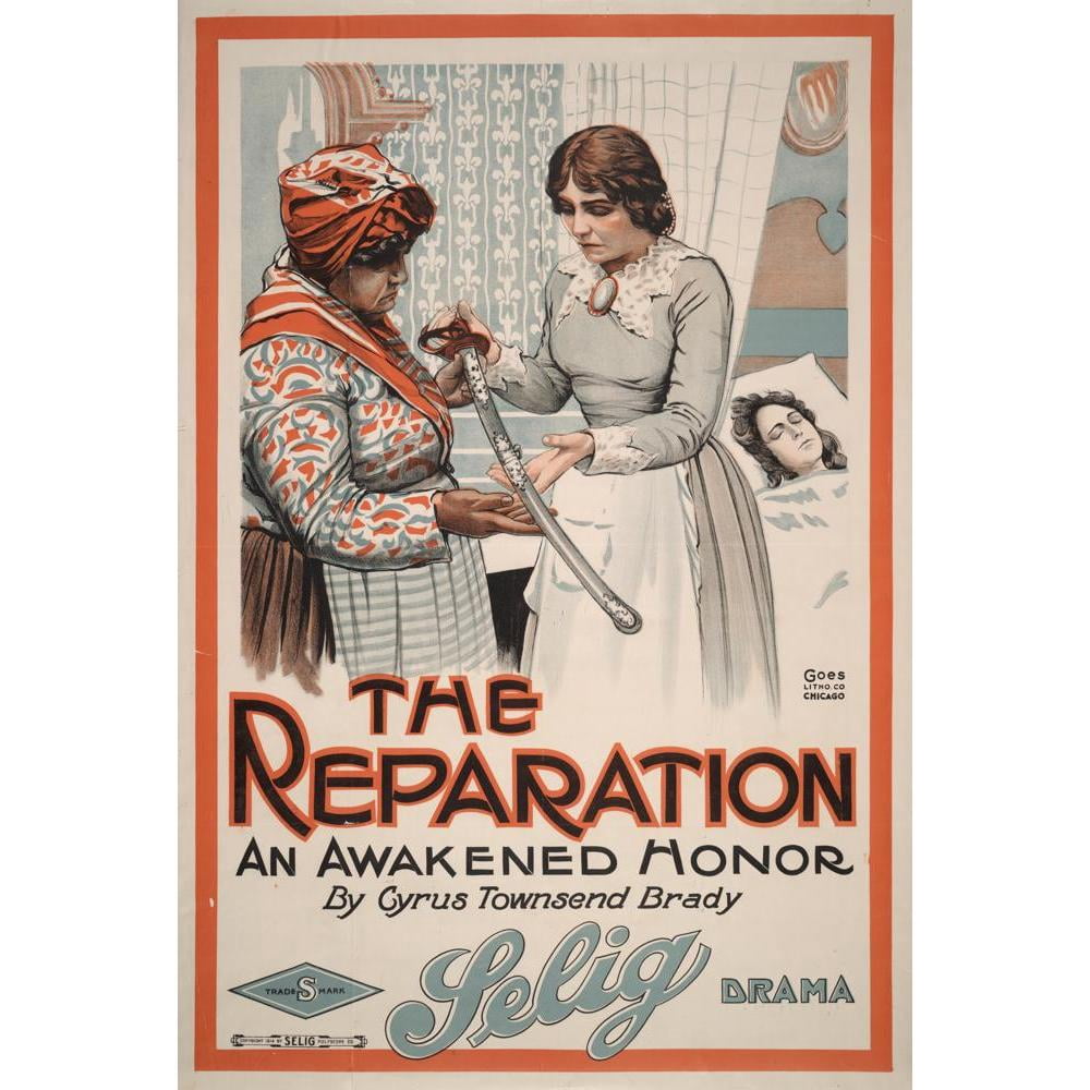 Goes Litho. Co. 11x14 Black Modern Framed Museum Art Print Titled - The Reparation an Awakened Honor. (1914)