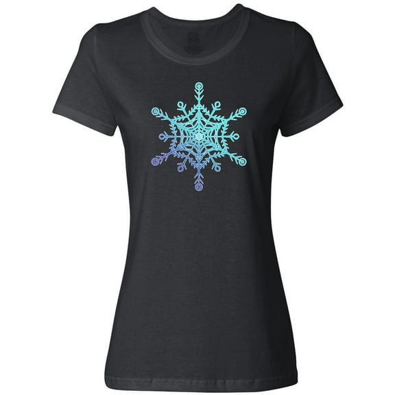 Inktastic Christmas Blue Ice Snowflake Women's T-Shirt