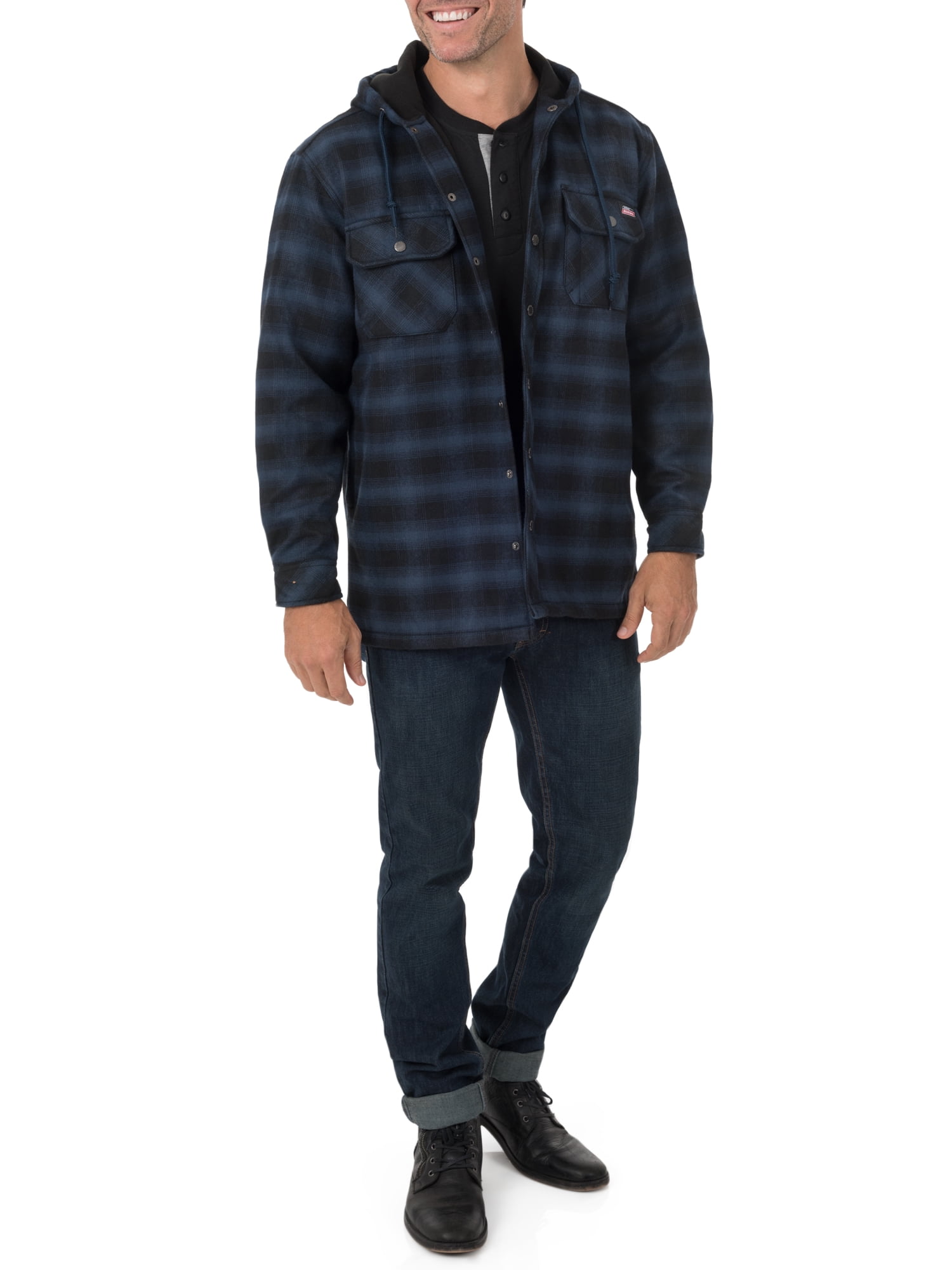 Twill Polar Fleece Lined Shirt Jacket 