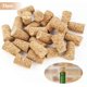 thumbnail image 3 of Paquete de 25 tapones cónicos de corcho de madera blanda natural para botellas de vino, 3 of 5