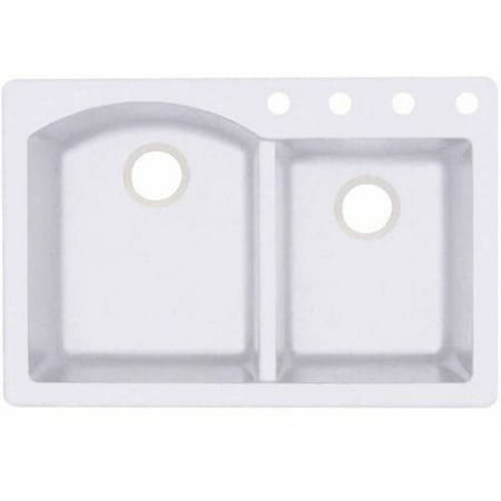 Swan Granite Dual Mount Kitchen Sink 22 X 33 With 4 Faucet Holes Swan Granite Dual Mount Kitchen Sink 22 X 33 With 4 Faucet