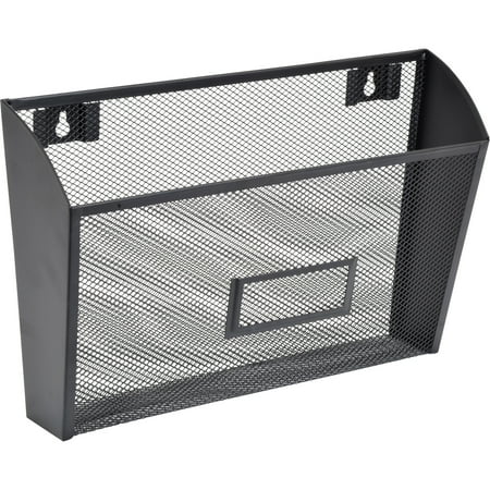 Lorell Black Mesh Wire Wall Pocket 1 Each Black