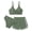 Green, variant on Usaibhir Girl's 3 Piece Bikini Set Cross Strap Swimsuits for Girls Bathing Suit with Shorts Teen Swimwear Swimming Suit 9-16T
