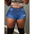 thumbnail image 4 of Apay Jeans for Women Old Denim Shorts Y2K Vintage Street Style Casual and Versatile  Regular Size, 4 of 6