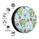thumbnail image 4 of Balery Cute Floral Frog Cubiertas para Neumáticos - Protector Resistente para Neumáticos de Camioneta, SUV, Remolque, Camper y RV-16 inch, 4 of 6