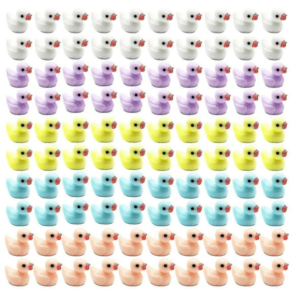 100 Pcs Mini Resin Duck Miniature Duck Figures Micro Fairy Garden Landscape GET IT_High-quality