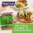 Flatout Flatbread, CarbDown Light Spinach Wraps, Perfect for Use as