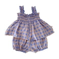 thumbnail image 6 of Wavsuf Girls' Casual Sleeveless Round Neck Strap Loose Short Pants Tank Top Sets Purple Size 90, 6 of 8