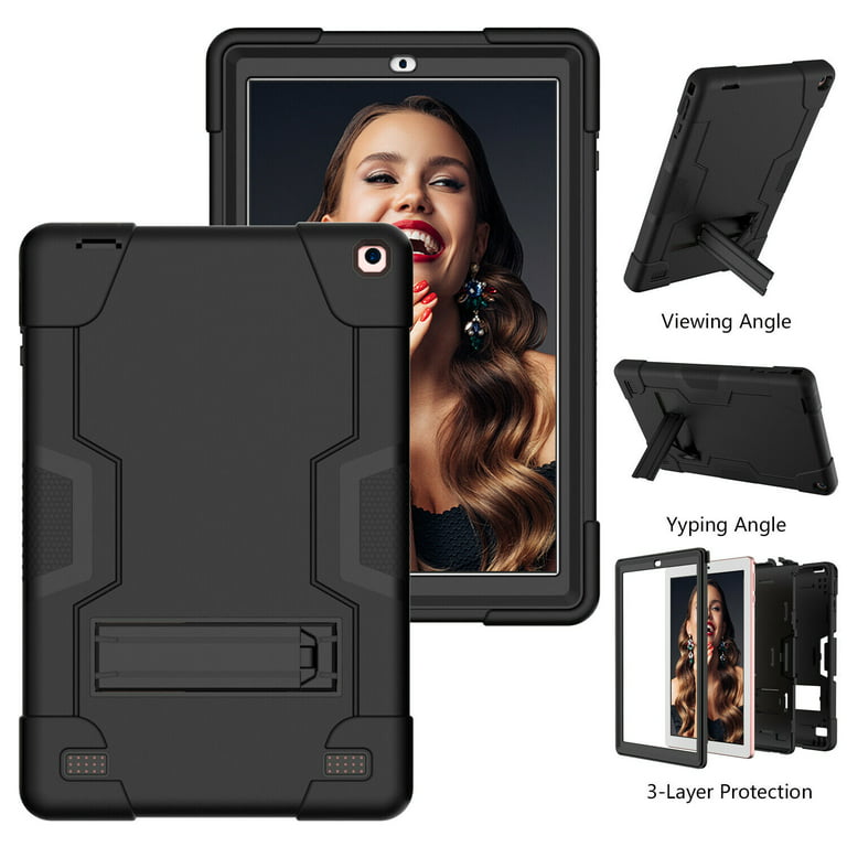 FIEWESEY for Vankyo MatrixPad S21 Case,Shock-Resistant Hybrid Case for S11  Pro 10.1/Gowin/AOYODKG P8/AOYODKG Tab- A1/P8/DUODUOGO P8/G12/DICEKOO  A20/Aitszon/Novel TTT/OUZRS 10 inch Tablet(Black/Black) 