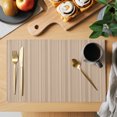 thumbnail image 2 of Beige Tan Placemats Set of 4 Farmhouse Striped Modern Artwork Place Mats Indoor Wipeable Table Mats Washable Cloth Dining Table Placemats for Kitchen Holiday Party Home Decor 13x19 Inch, 2 of 9