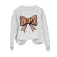 thumbnail image 4 of Xuyuer Women's Printed Long Sleeve Round Neck Casual Hoodless Sweatshirt, Comfortable Pullover Top for Mother's Day Gifts, Family Events and Relaxed Everyday Wear, 4 of 6
