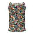 thumbnail image 4 of TARIENDY Ribbed Knit Tank Top for Women Plus Size Sleeveless Floral Printed Tops Summer Casual Round Neck Blouses Trendy Going Out Tops Multicolor XXXL, 4 of 5