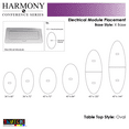 thumbnail image 3 of 4 Person Oval Conference Table With X Bases Data And Electric Module, 3 of 7