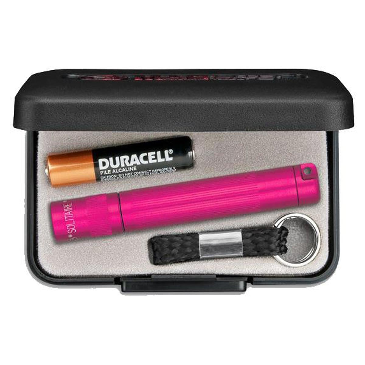 MagLite Solitaire 1-Cell AAA LED Flashlight, Presentation Box, Hot Pink