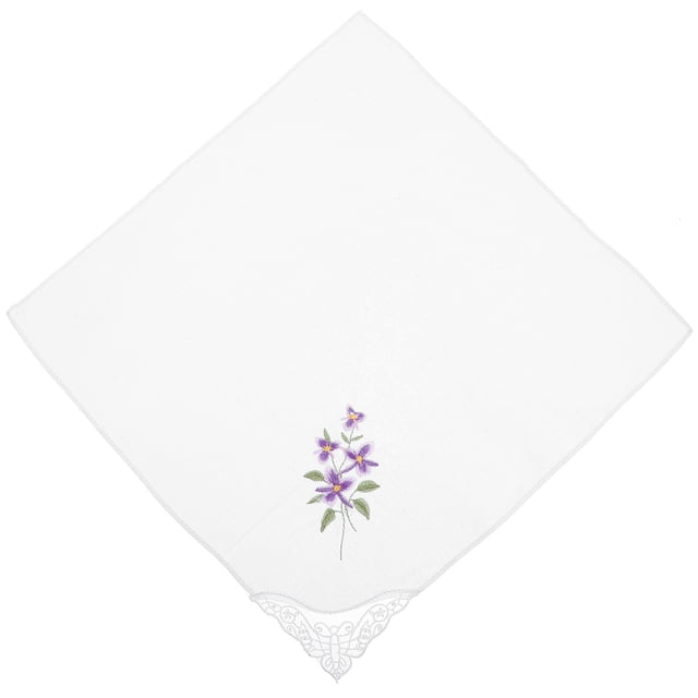 Shisuyan Cotton Handkerchief Lace Handkerchief Flower Embroidery Pattern Handkerchief