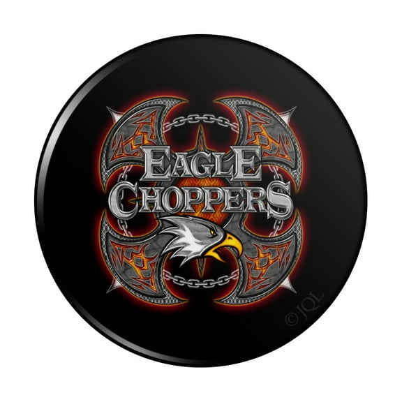 Eagle Choppers Motorcycle Biker Club Pinback Button Pin