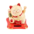 thumbnail image 1 of Figura de plástico de Maneki Neko con forma de gato de la suerte que se estrecha las manos, adorno para coche, 1 of 6