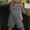 Gray, variant on Striped Capris for Women with Pocket Elastic Waist Jogger Pants Button Decorated Drawstring Trousers Vacation Clothes