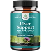 Natures Craft Liver Cleanse Detox & Repair, Liver Support Supplement with Milk Thistle, 180 Capsules