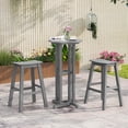 thumbnail image 4 of Costway 29" Patio Bar Stool Set of 2 with Curved Seat & Footrests for Backyard Outdoor Gray, 4 of 7