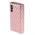 thumbnail image 2 of SaniMore for Samsung Galaxy A05 Wallet Case, PU Leather Wrist Shoulder Strap Flip Stand Card Slots RFID Blocking Zipper Purse Shockproof Anti-fall TPU Inner Shell Flip Folio Protective Cover, Rosegold, 2 of 10