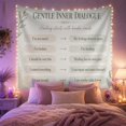 thumbnail image 2 of Soft Affirmation Chart with Leaves and Brush Blocks, Serene Illustration for Meditation Enthusiasts, Positive Affirmation Art, Housewarming Gift Tapestry Wall Hanging for Bedroom and Living Room, 2 of 7